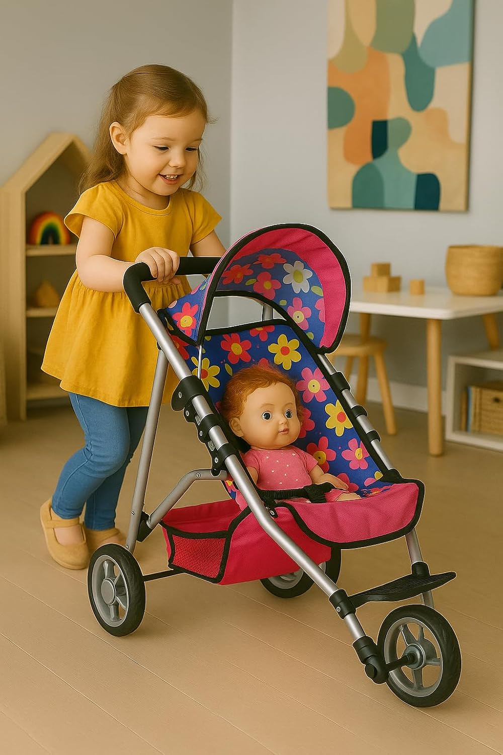 fash n kolor® Cochecito de Muñeca de Bebé de Regalo para Niños, Coc...
