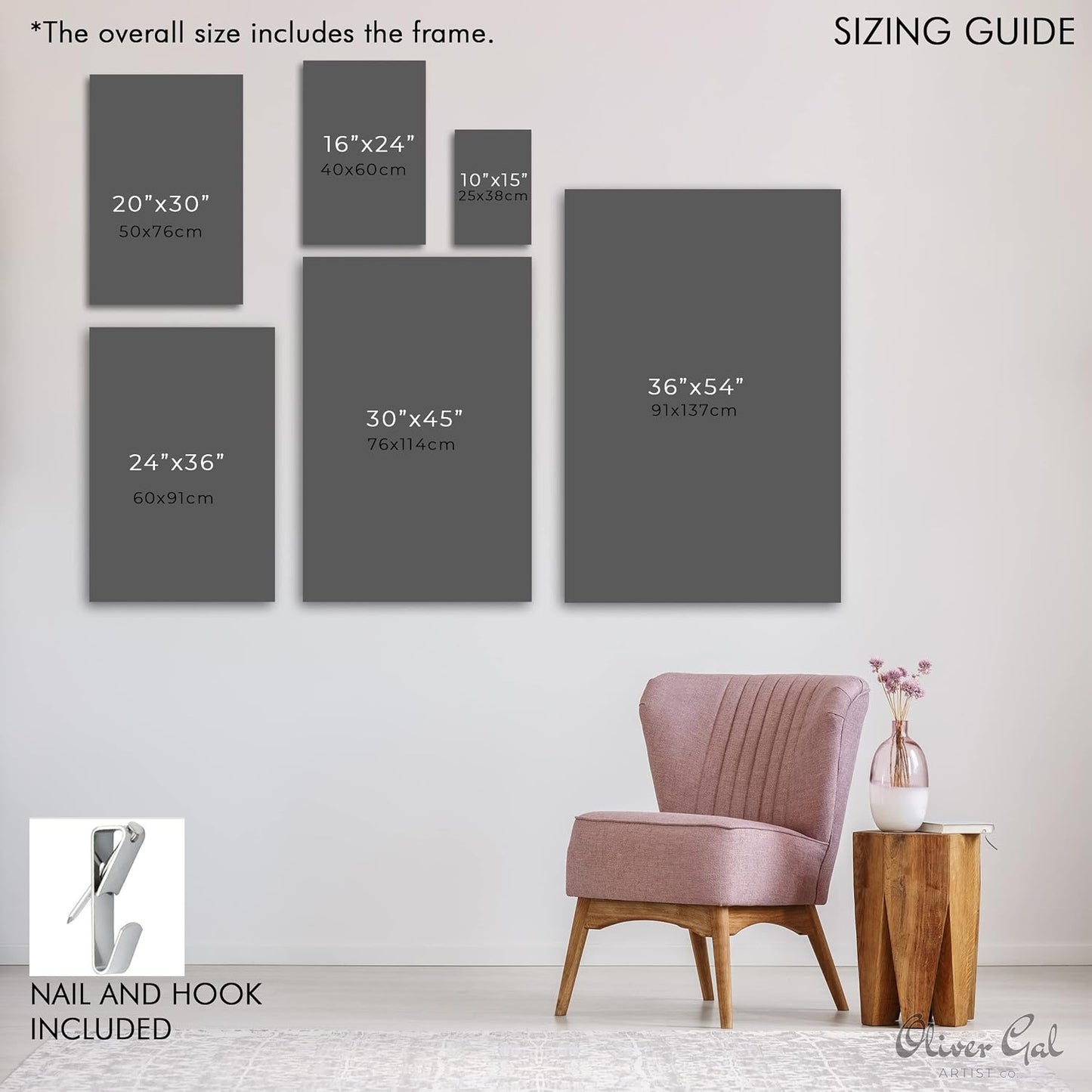 The Oliver Gal Artist Co. Lienzo decorativo para pared de moda y gl...