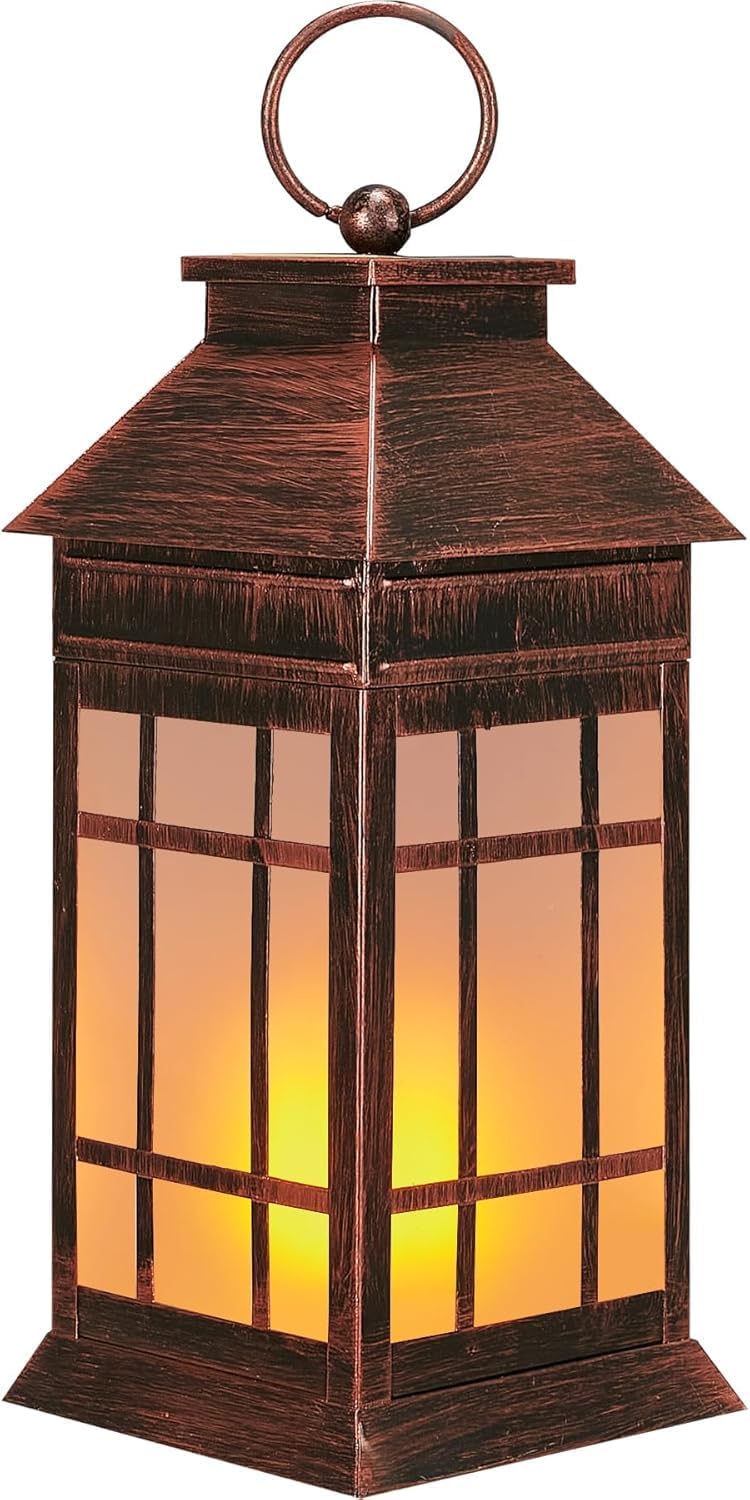 Faroles solares de vidrio de 18 pulgadas impermeables para exterior...