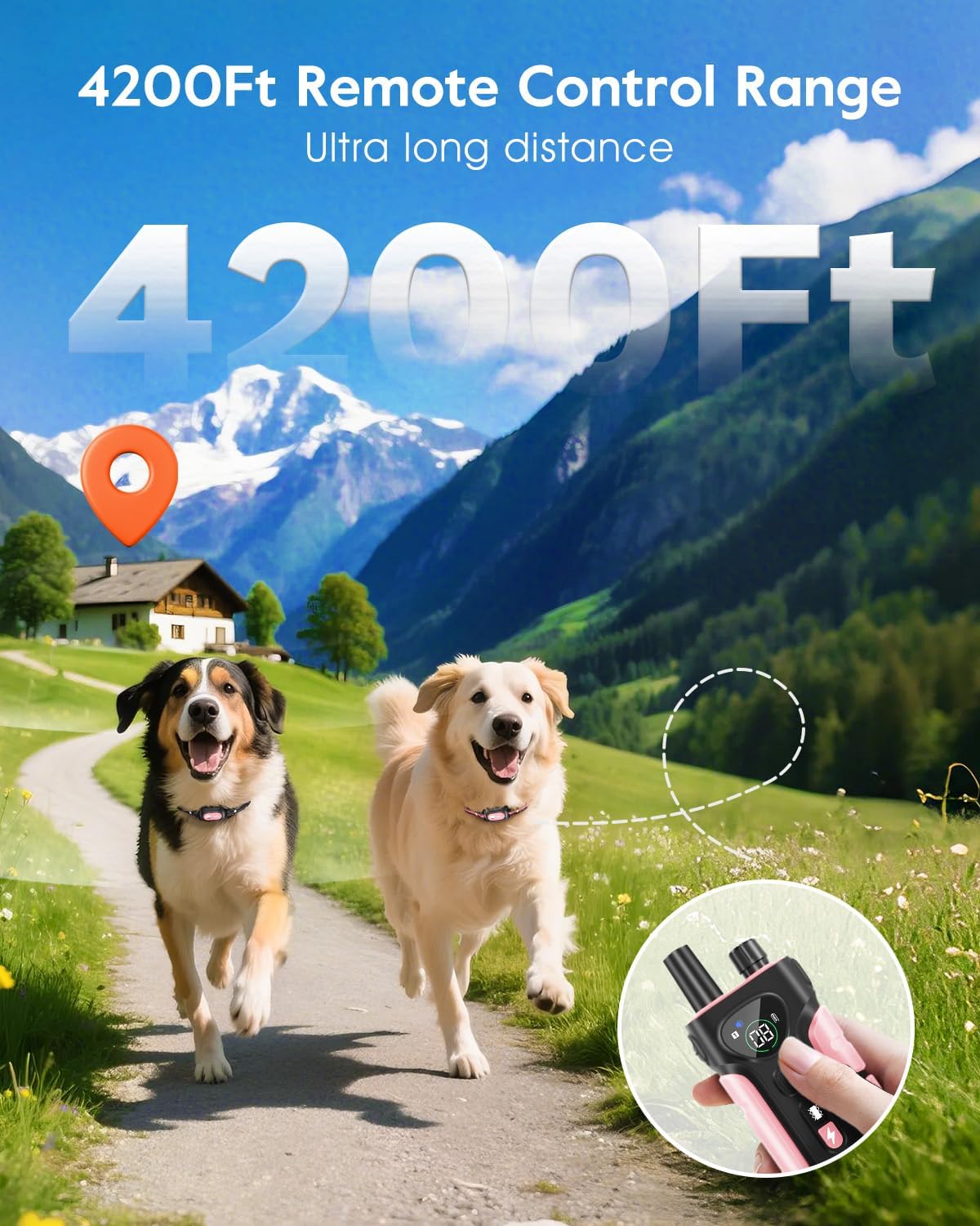 SLOPEHILL Collar de choque para perros, collar de entrenamiento par...