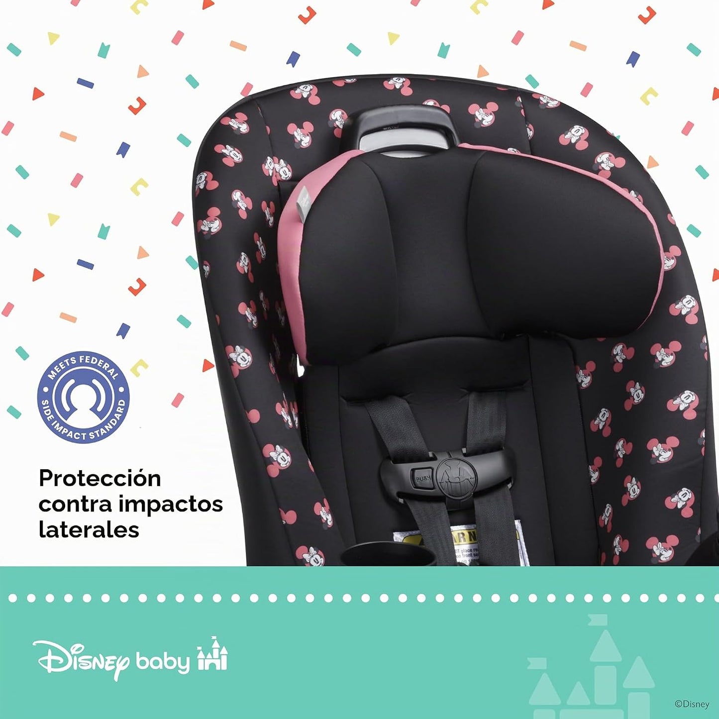 Disney Baby Ellaris - Asiento convertible 3 en 1 para automóvil, di...