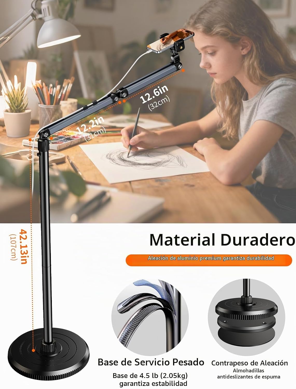 NIFBANG Soporte de suelo para grabación de video, soporte de teléfo...