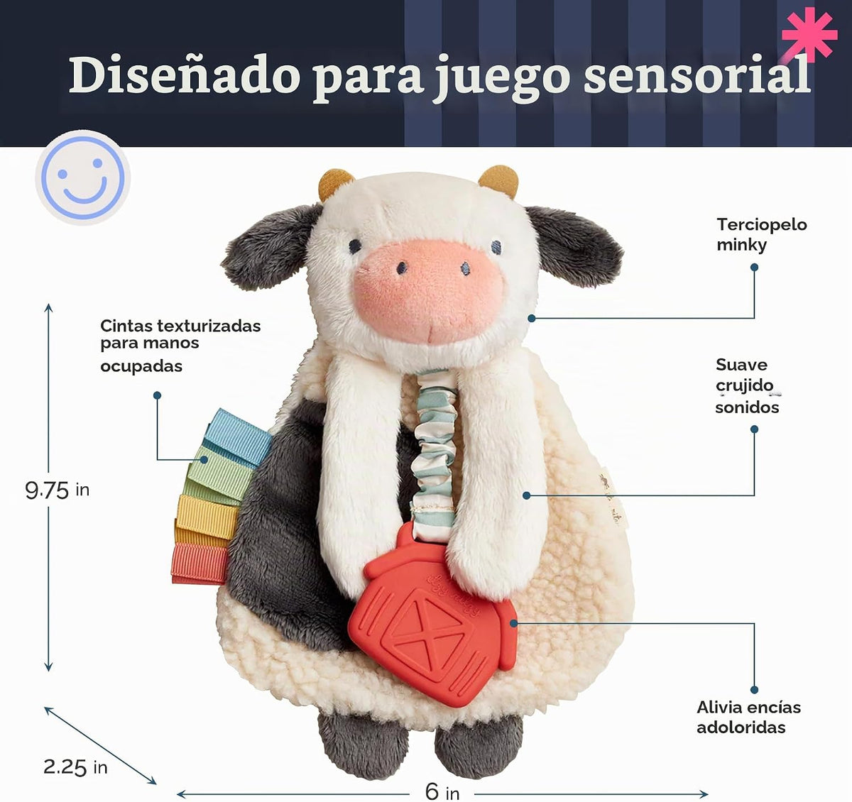 Itzy Ritzy - Itzy Lovey incluye mordedor - Baby Lovey con mordedor,...