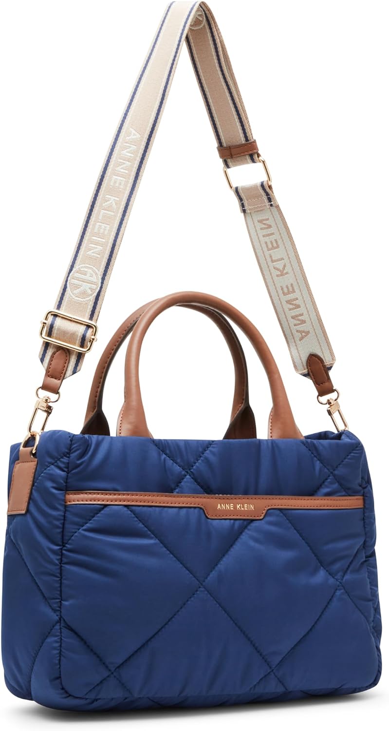 Anne Klein Bolso satchel Anne Klein Ew de nailon acolchado para muj...