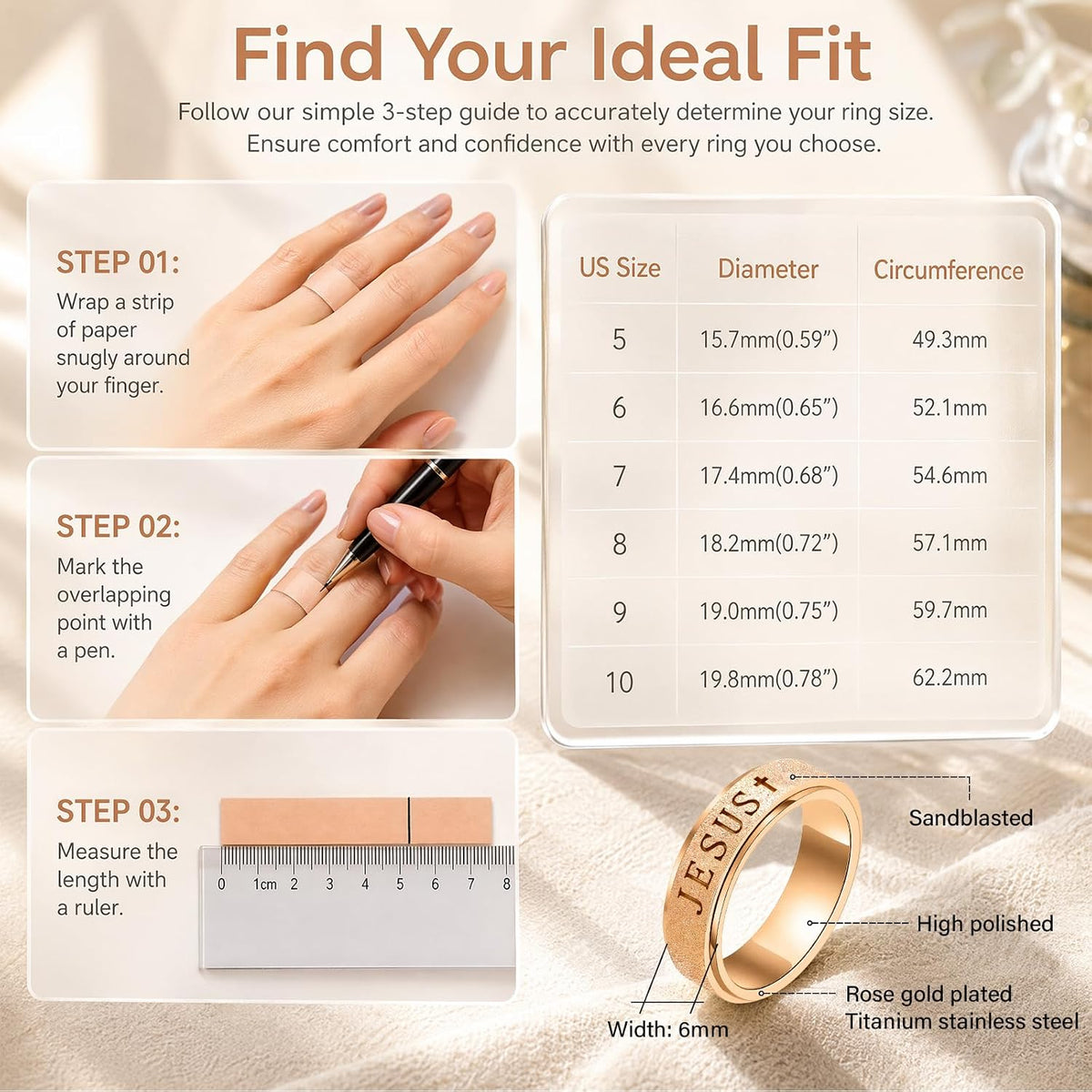 Anillo de ansiedad giratorio para mujeres: juguetes para jugar con...