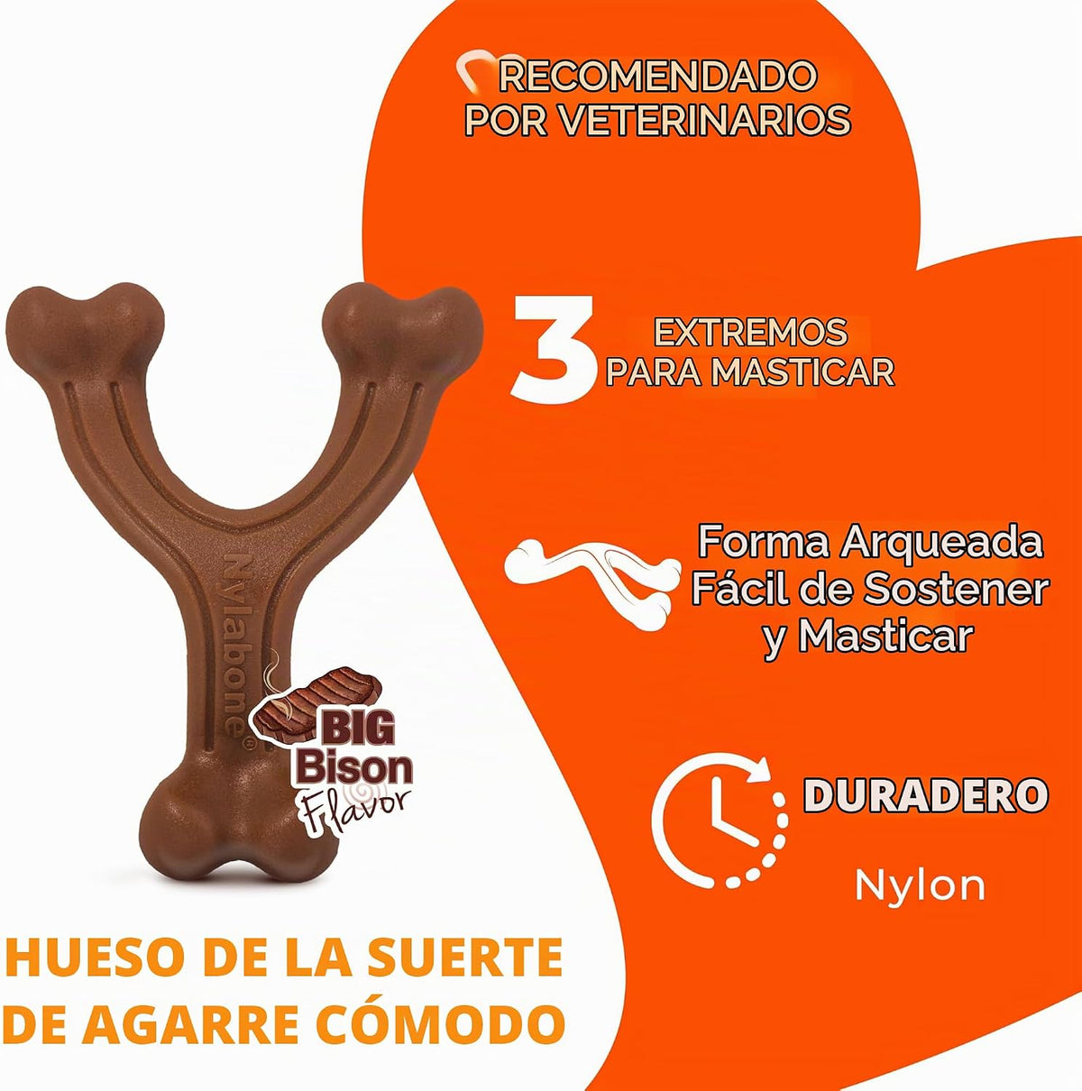 Nylabone Power Chew - Juguete masticable para perros de Wishbone de...