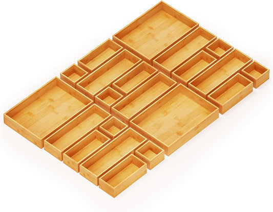 SpaceAid Juego de 21 cajas de almacenamiento organizadoras de cajon...