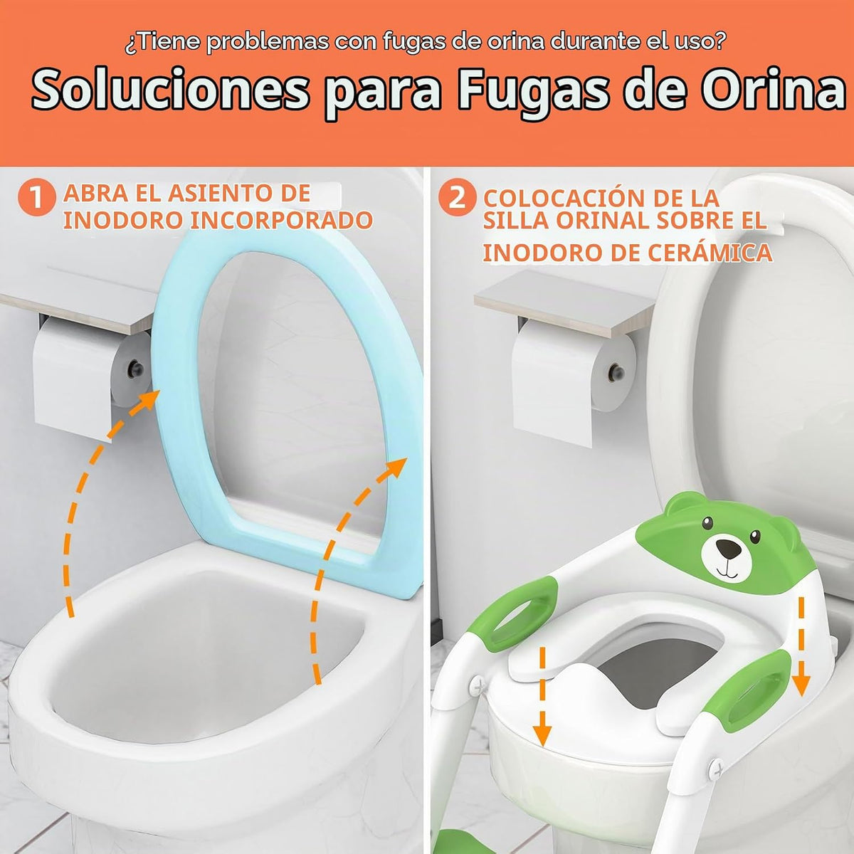 Inodoro de entrenamiento para ir al baño para niños pequeños, asien...