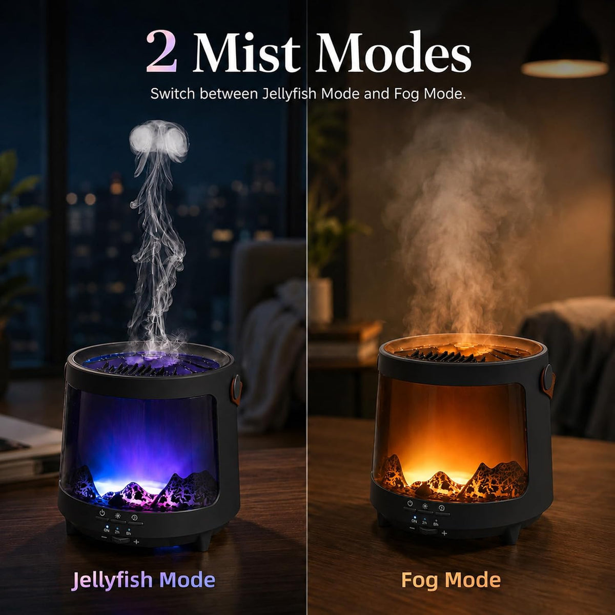 Medusa Aroma Difusor Auto-Off Cool Mist Humidificador para el hogar...