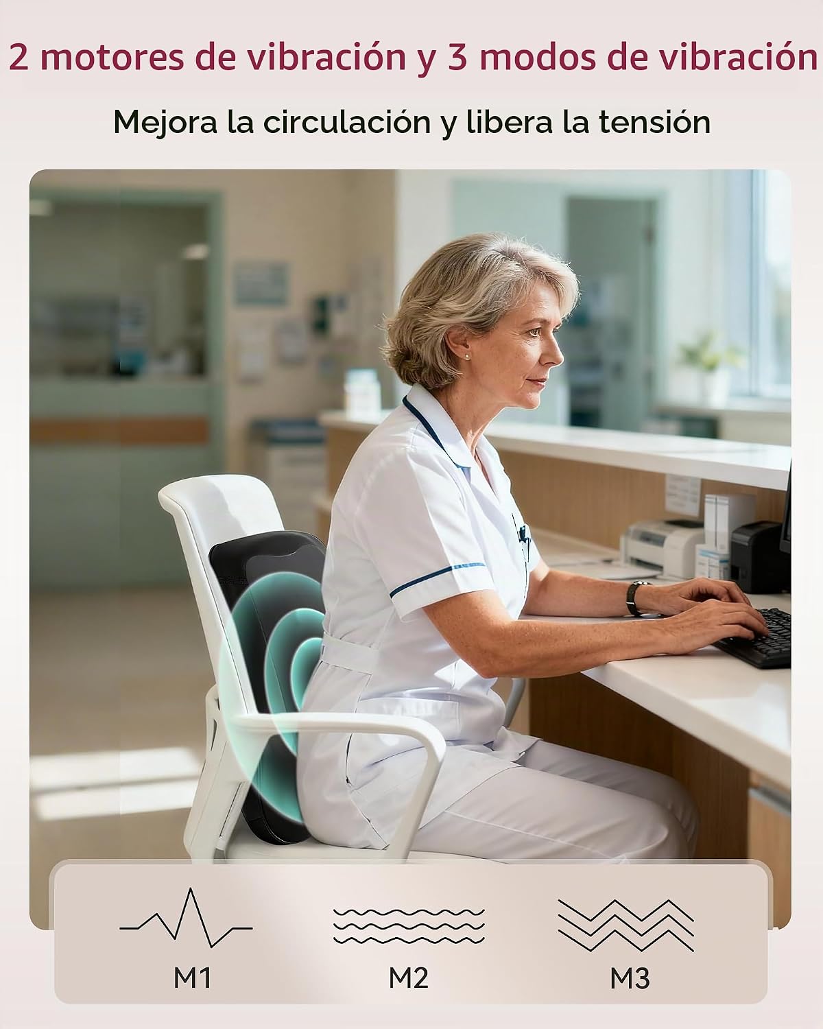 THERAZZAGGE Masajeador de espalda para aliviar el dolor de tejido p...