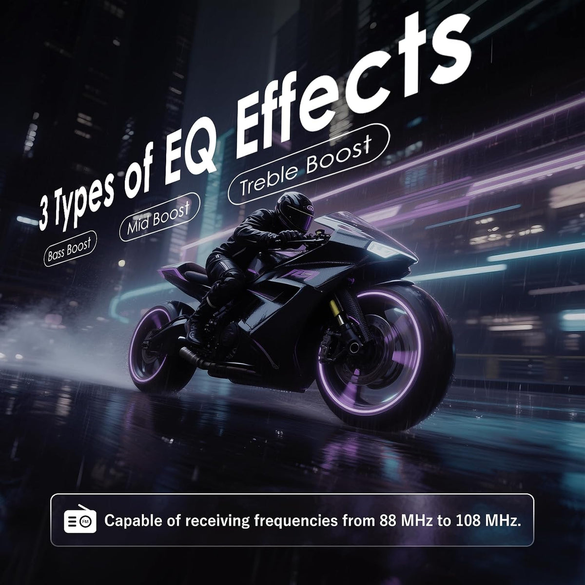 J-TREK JX01 - Auriculares Bluetooth para motocicleta con V5.4, 8 ví...