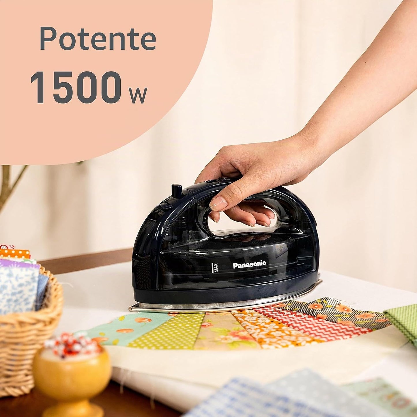 Plancha de vapor\/seca inalámbrica Panasonic 1500W - NI-WL700A - Pl...