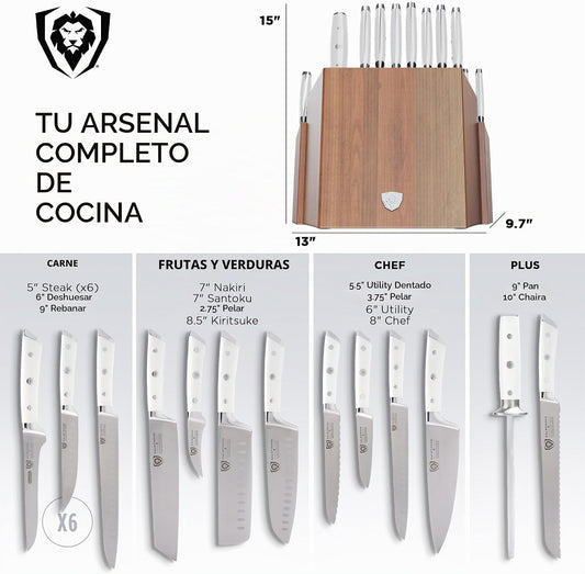 DALSTRONG Juego de cuchillos - Juego de cuchillos colosales de 18 p...