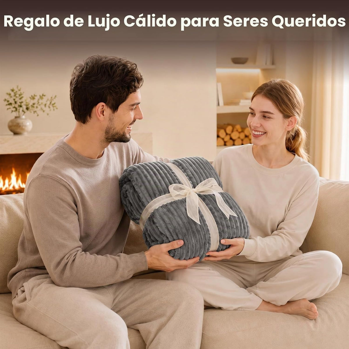 Homemate - Manta térmica eléctrica de 50 x 60 pulgadas, franela sua...