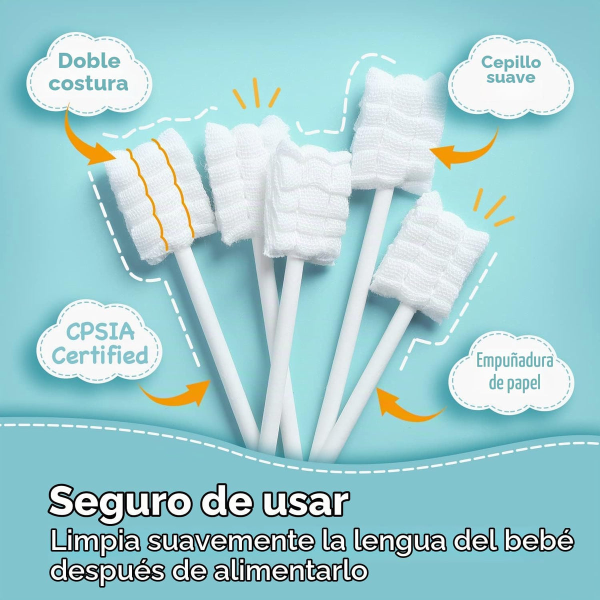Papablic Limpiador de lengua de bebé para boca bucal infantil, dese...