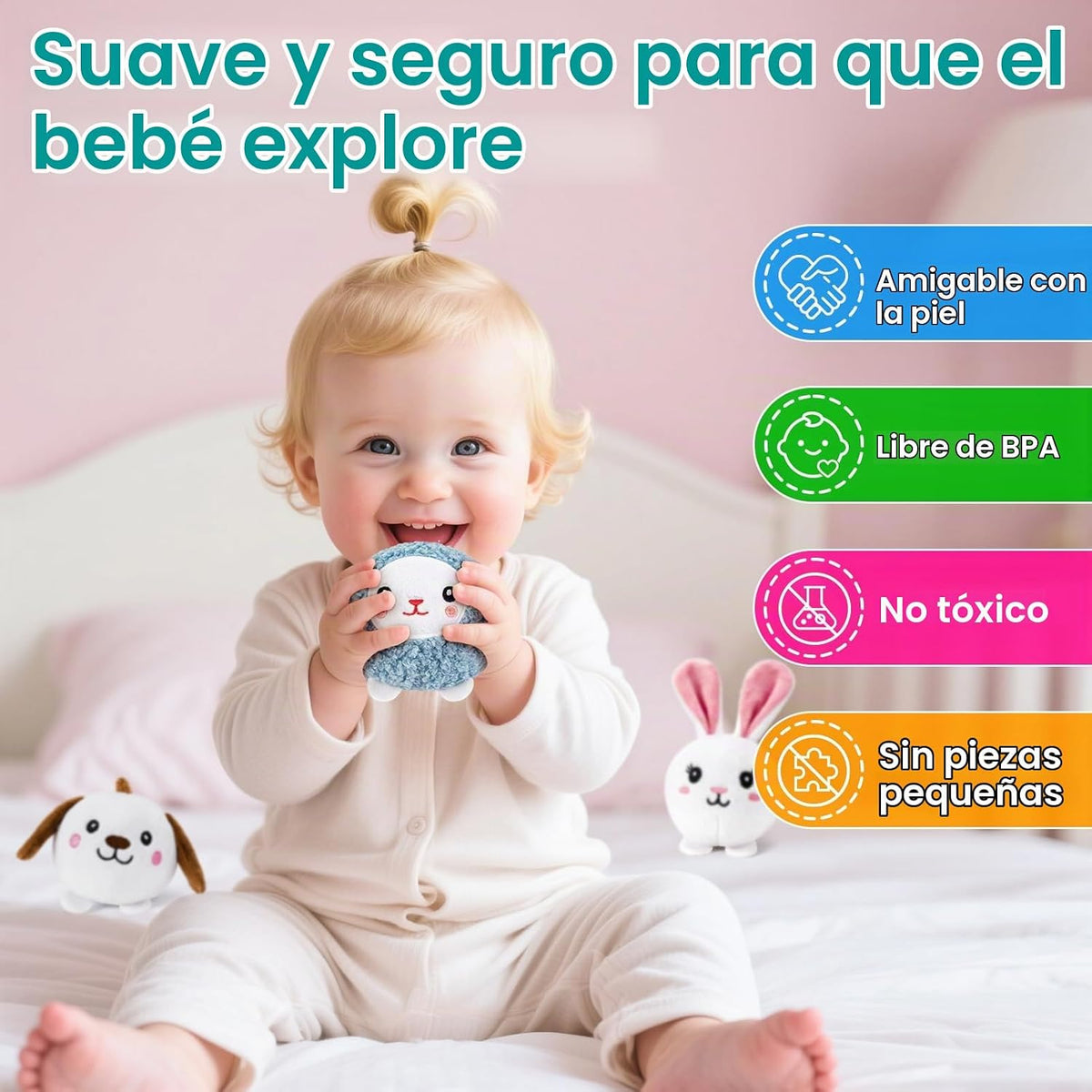 NECTAR BABY - Juguetes para bebés de 6 a 12 meses, animales de gran...