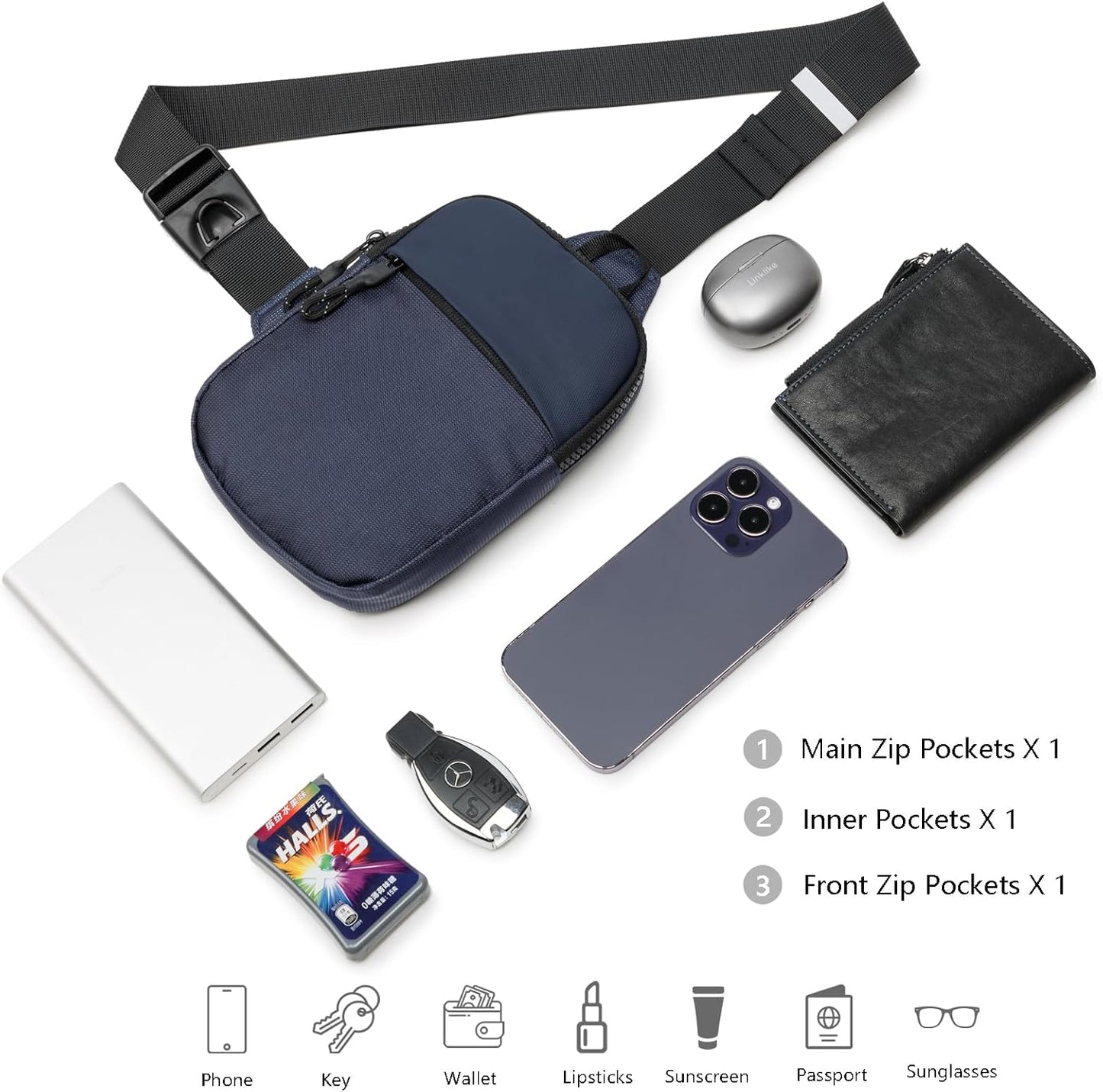 higouta Mini bolso bandolera para hombres y mujeres, pequeño bolso...