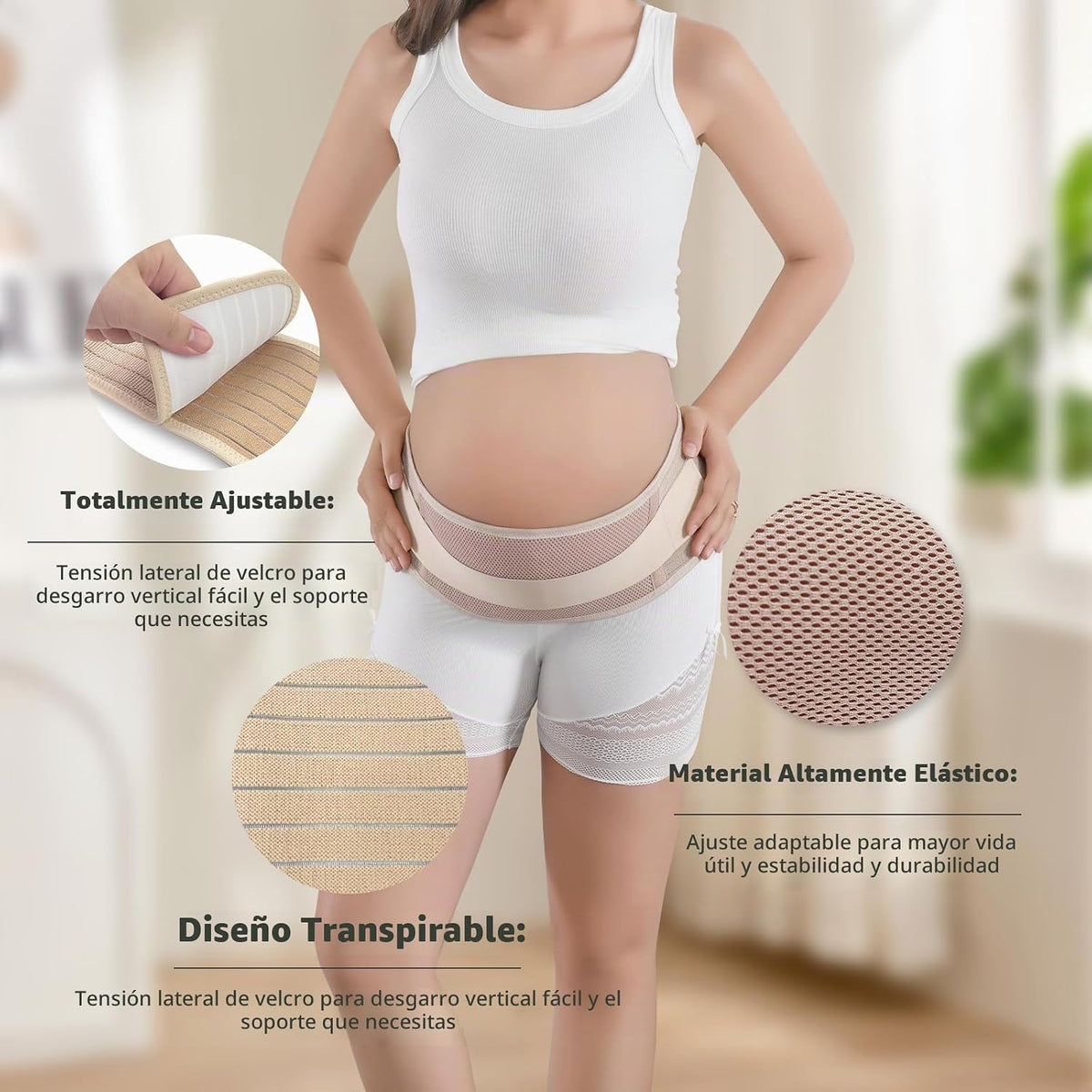 POXXU Banda para el vientre de maternidad, cinturón de apoyo para e...