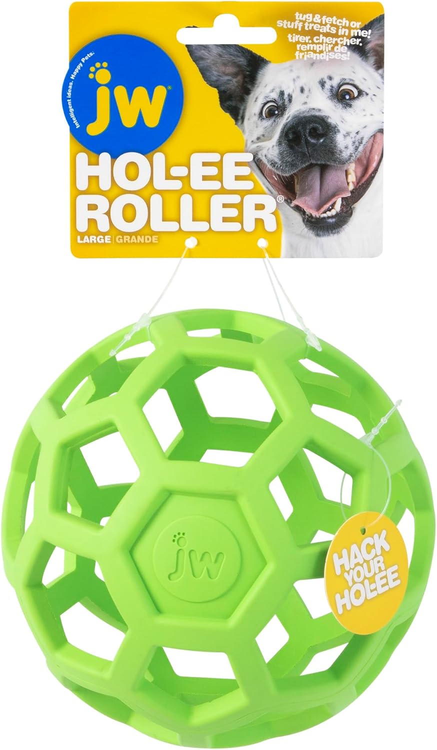 JW Pet Hol-ee Roller - Bola de rompecabezas de juguete para perros,...