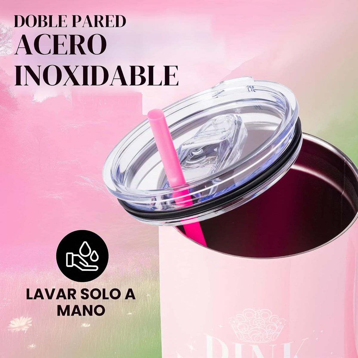 Silver Buffalo Universal Wicked Glinda, vaso de acero inoxidable, 4...