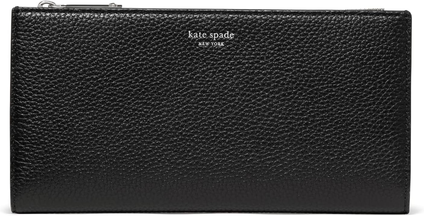 kate spade new york Billetera plegable grande de piel lisa clásica,...
