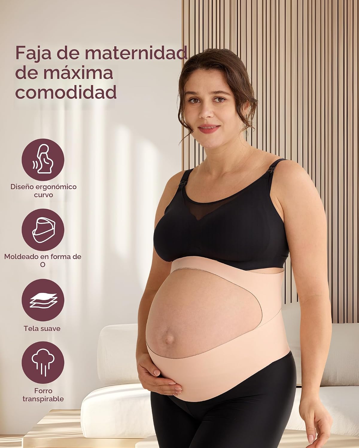 Momcozy Banda para el Vientre del Embarazo, CozySupport Ergonest Ba...