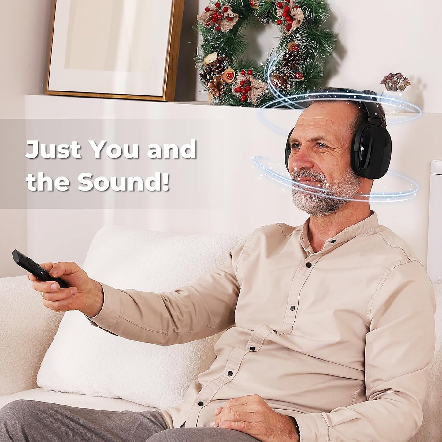 Daysnew - auriculares inalámbricos para TV con base de carga y tran...