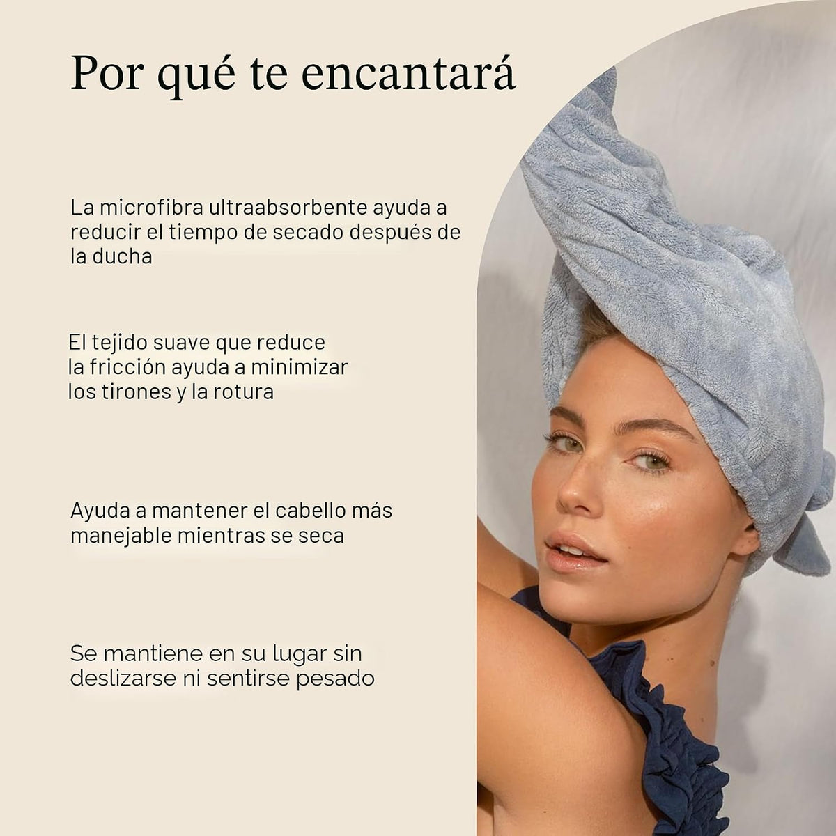 Kitsch Toalla de pelo de microfibra XL para mujer | Toallas de micr...