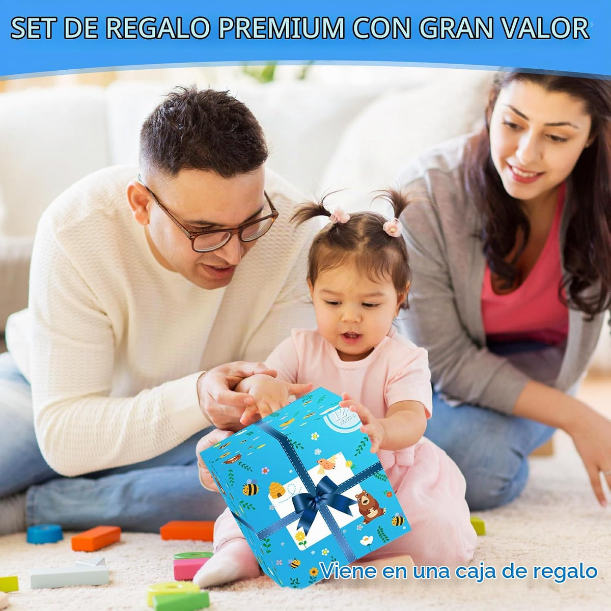 Cubo de Actividades de Madera | Juguetes Montessori para Niños Pequ...
