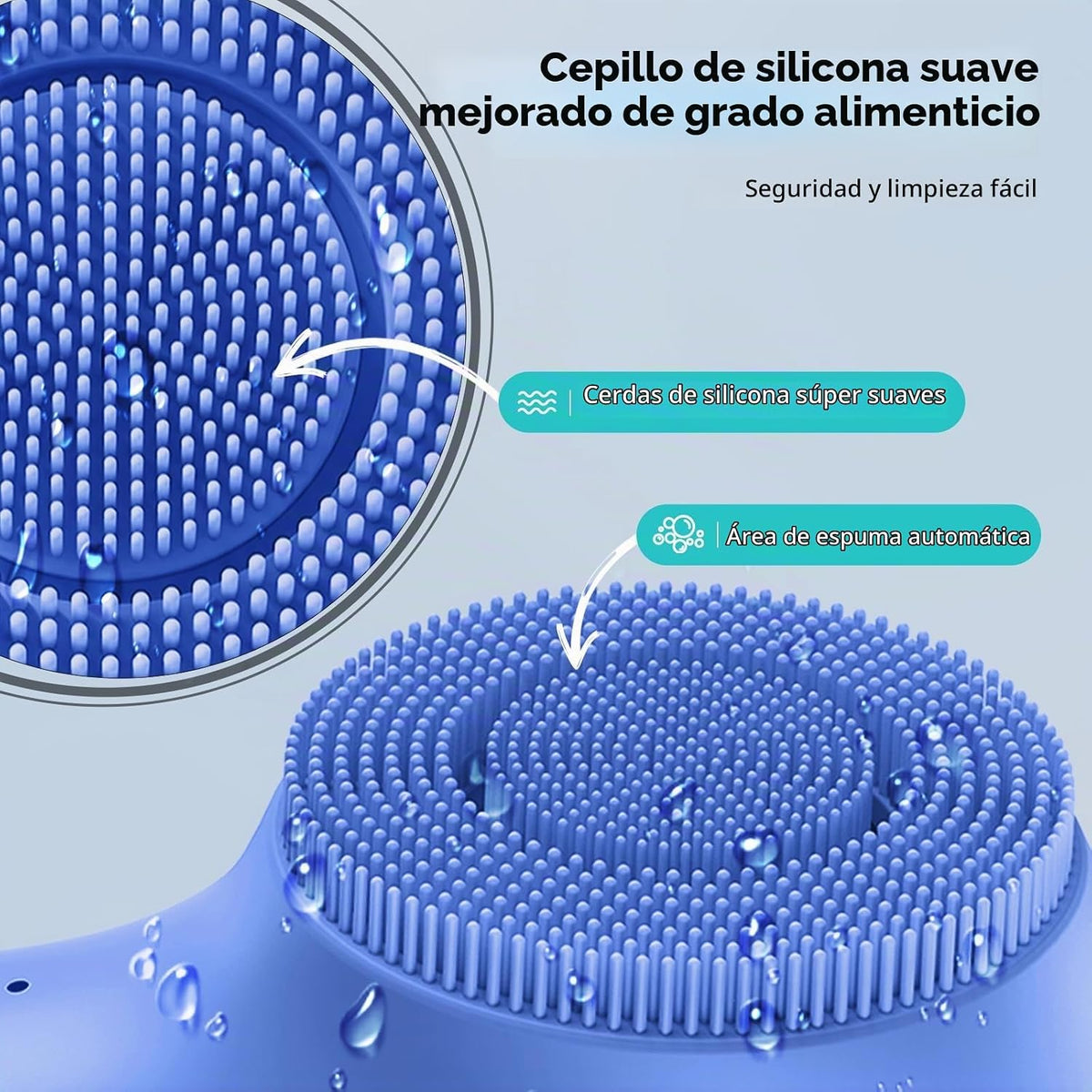 COSLUS FBS03 - Cepillo de limpieza facial, diseño patentado, color...