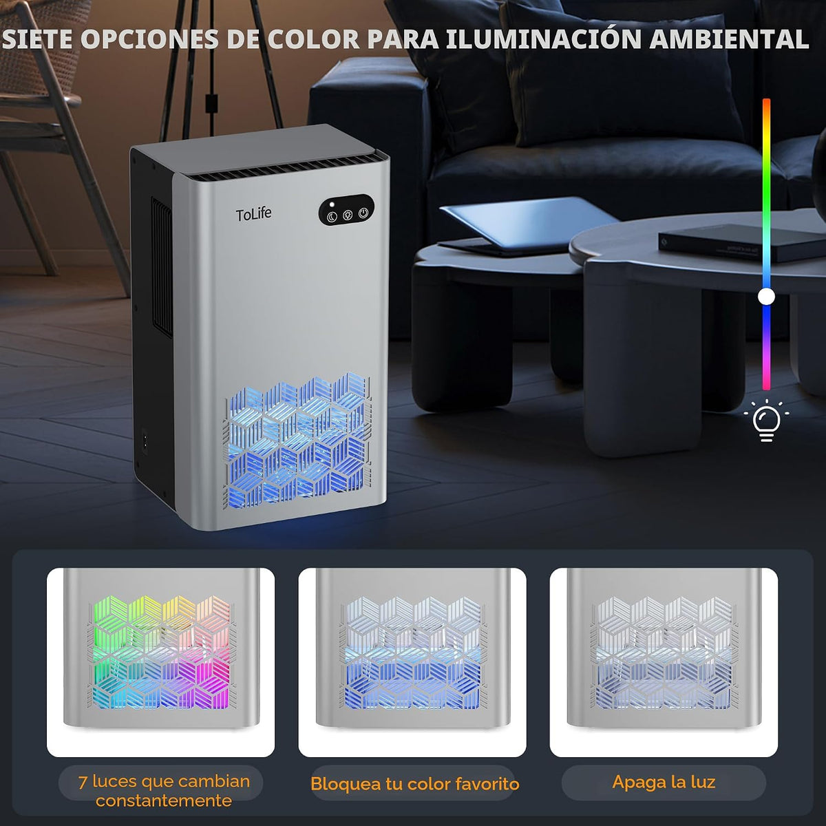 Deshumidificador ToLife, tanque de 1000 pies cuadrados y 95 oz con...