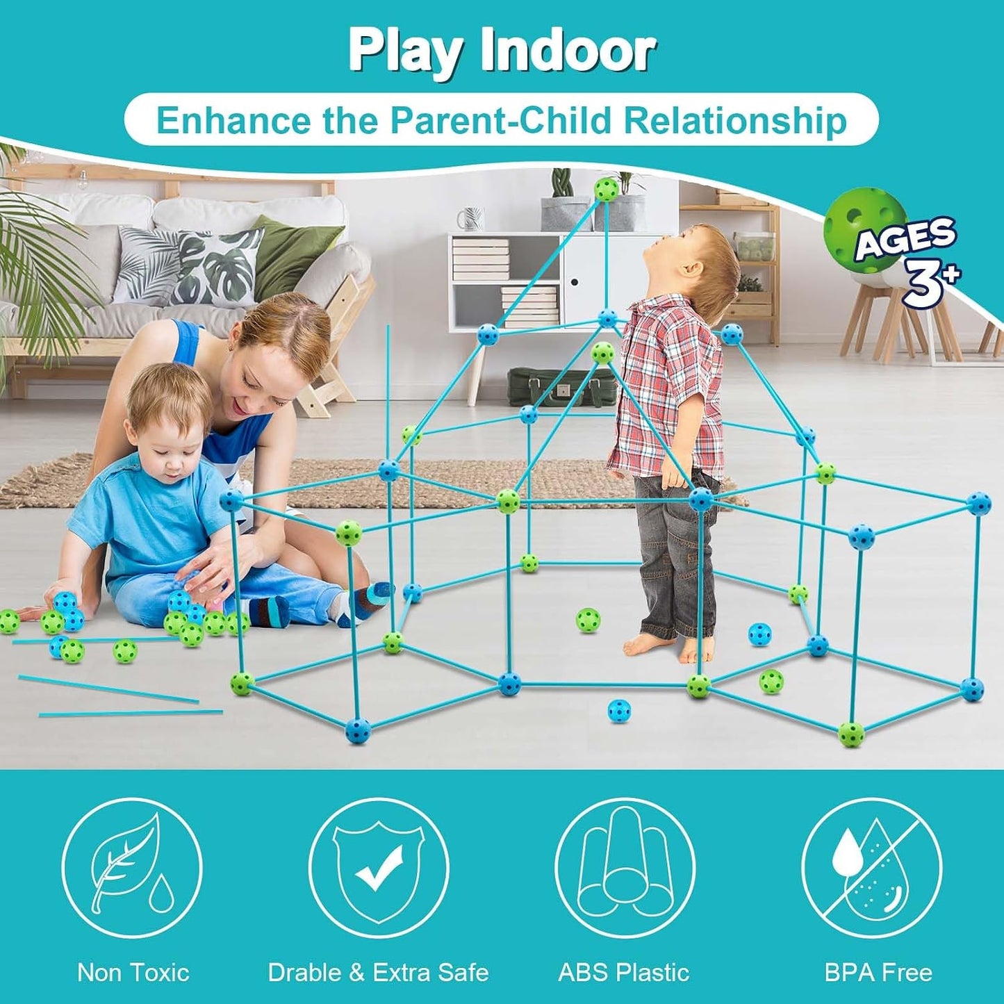 Obuby Fuerte de construcción para niños Juego de construcción 85\/1...