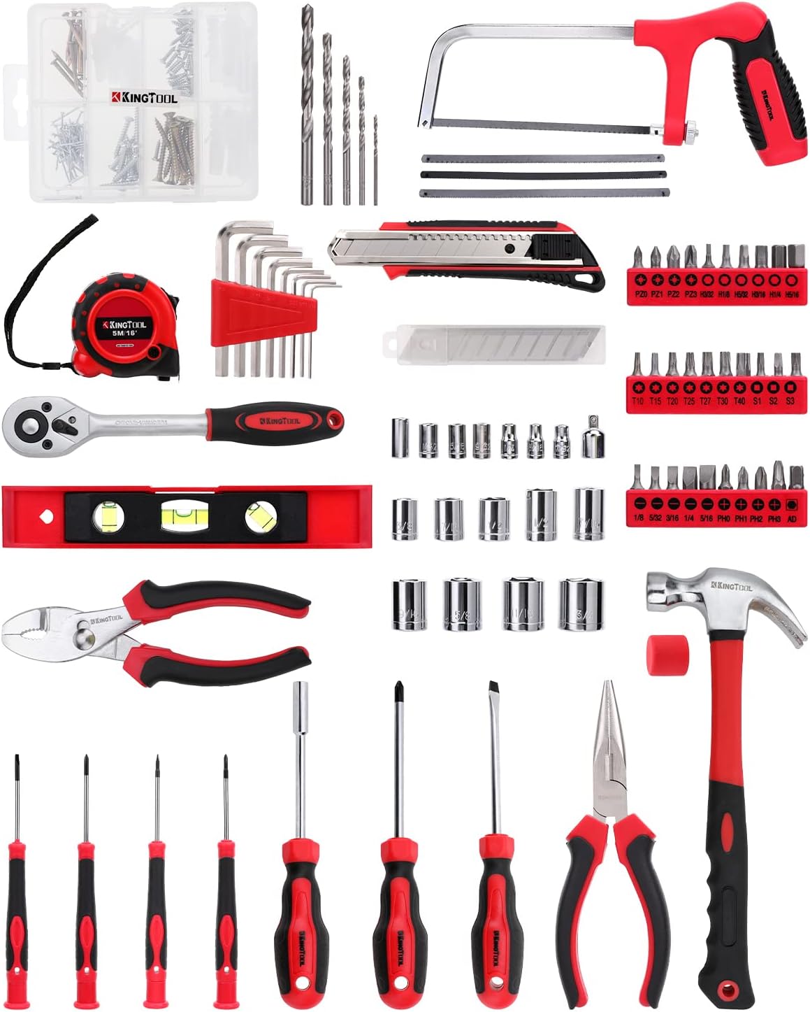 KingTool - Kit de herramientas mecánicas de reparación general para...
