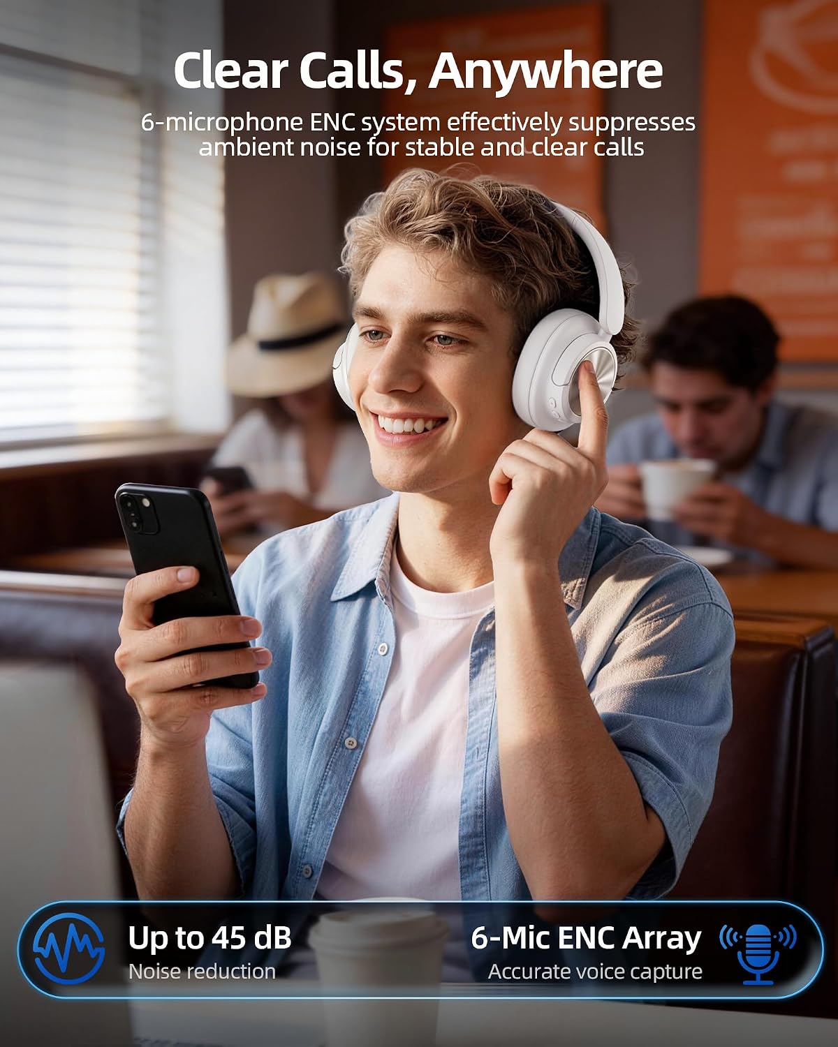 Auriculares híbridos con cancelación activa de ruido Auriculares in...