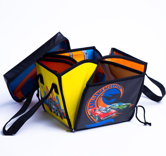 Hot Wheels ZipBin - Caja de almacenamiento para coche y tapete de j...