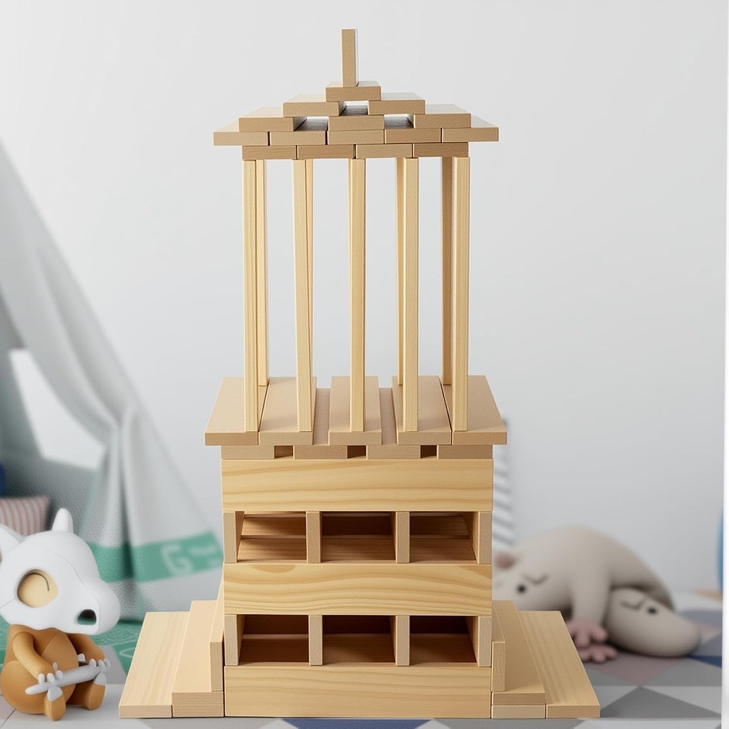 Bloques de construcción gigantes de madera para niños y aulas, 32 t...