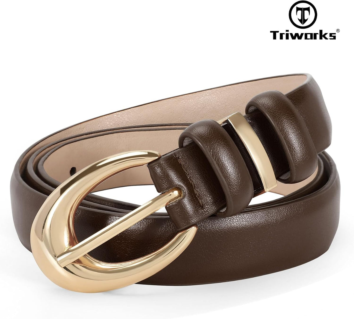 TRIWORKS Cinturón de cuero para mujer para pantalones vaqueros, de...