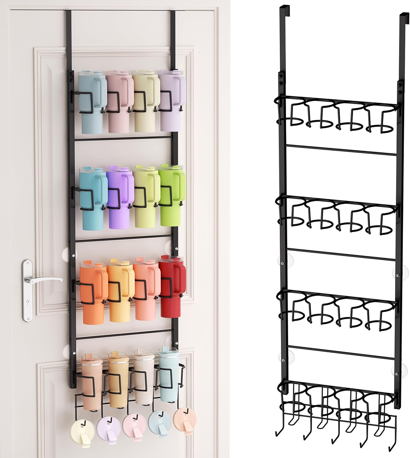 SWTYMIKI Organizador de botellas de agua de 3 niveles, soporte para...