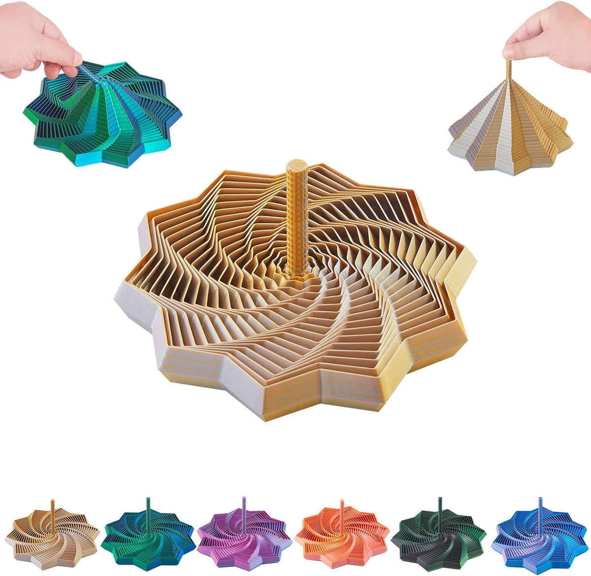 Estrella sensorial antiestrés expandida 3D con asa, alivio del estr...