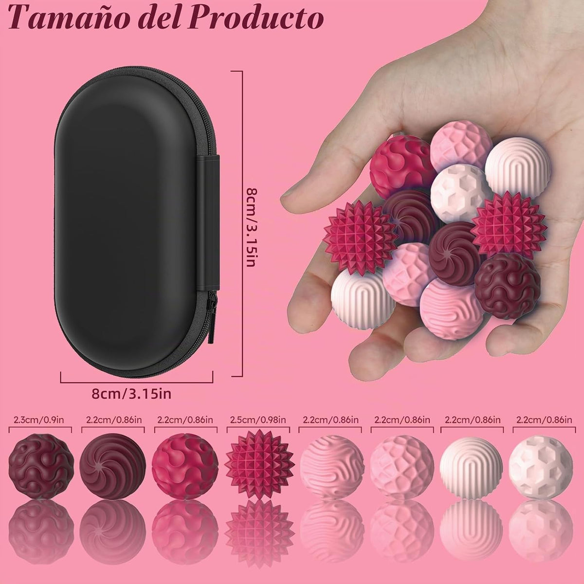 Bolas magnéticas de silicona, juguetes antiestrés para adultos y ad...