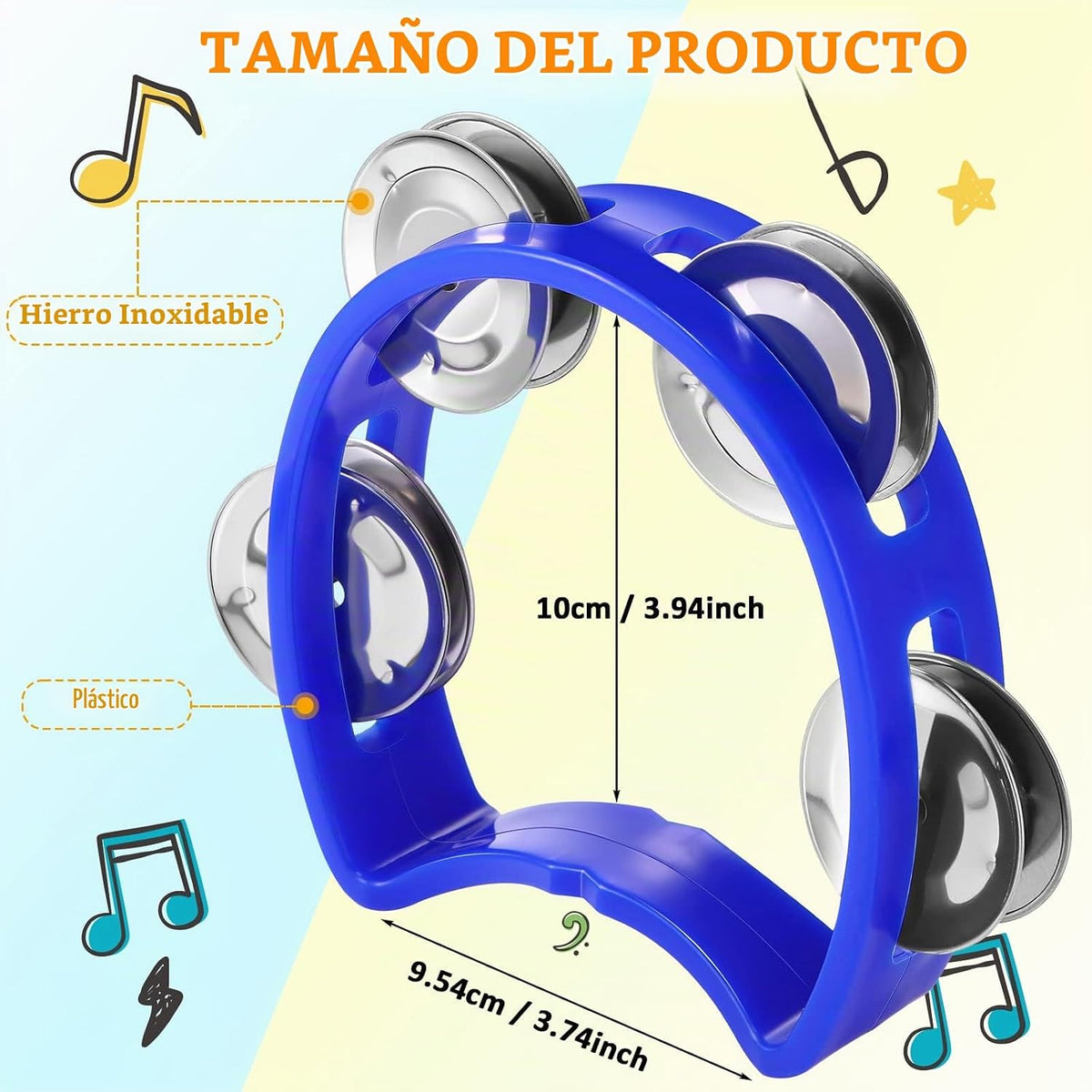 Boao - 21 piezas de instrumento musical de pandereta para adultos,...