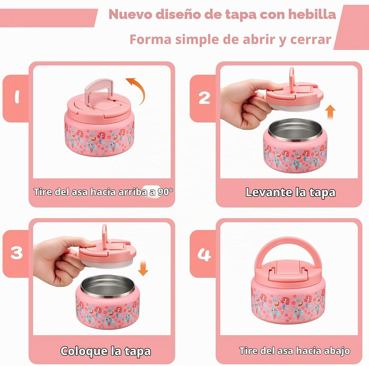 BABHAMNESS Termo de sopa de 13.5 onzas para comida caliente, para n...