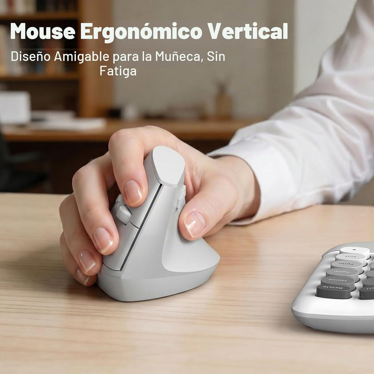 MOFII Combo de teclado y mouse ergonómicos inalámbricos, teclado cu...