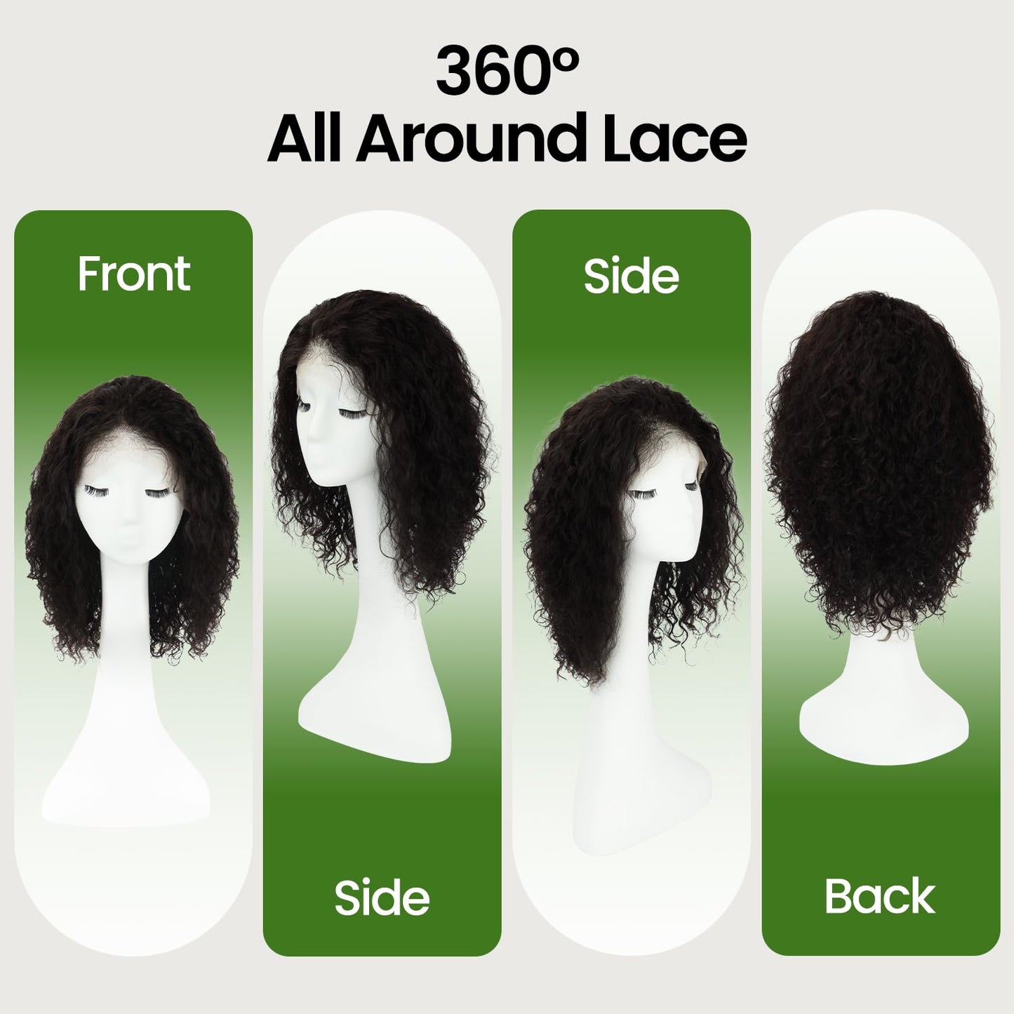 kolala Pelucas de encaje frontal de 13x4, pelucas de cabello humano...