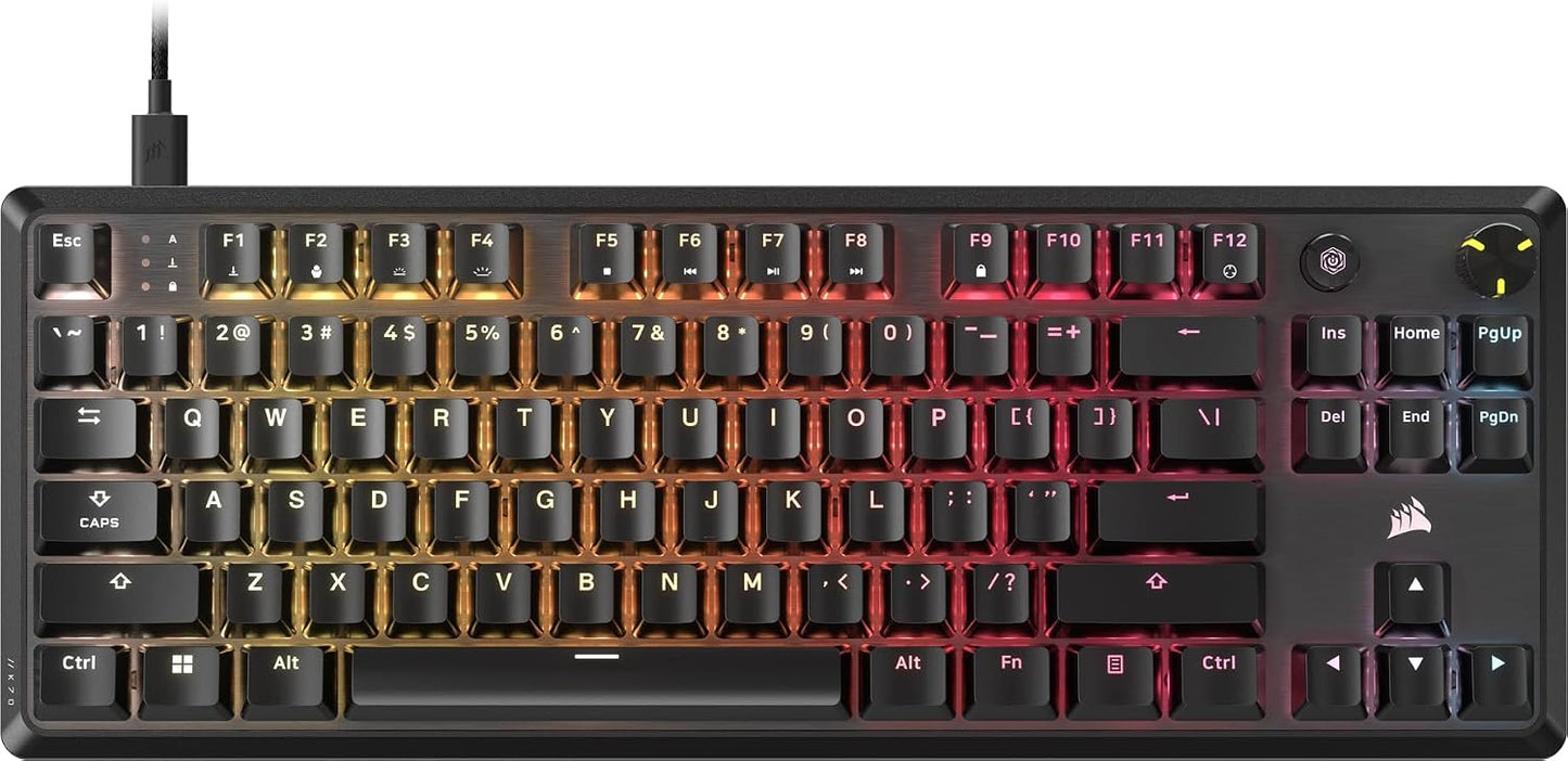Corsair K70 CORE TKL RGB Teclado mecánico con cable para juegos sin...
