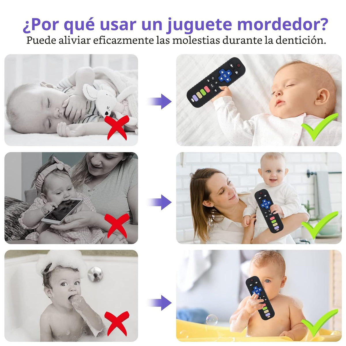 Chuya Juguete mordedor para bebés, juguetes masticables para bebés...
