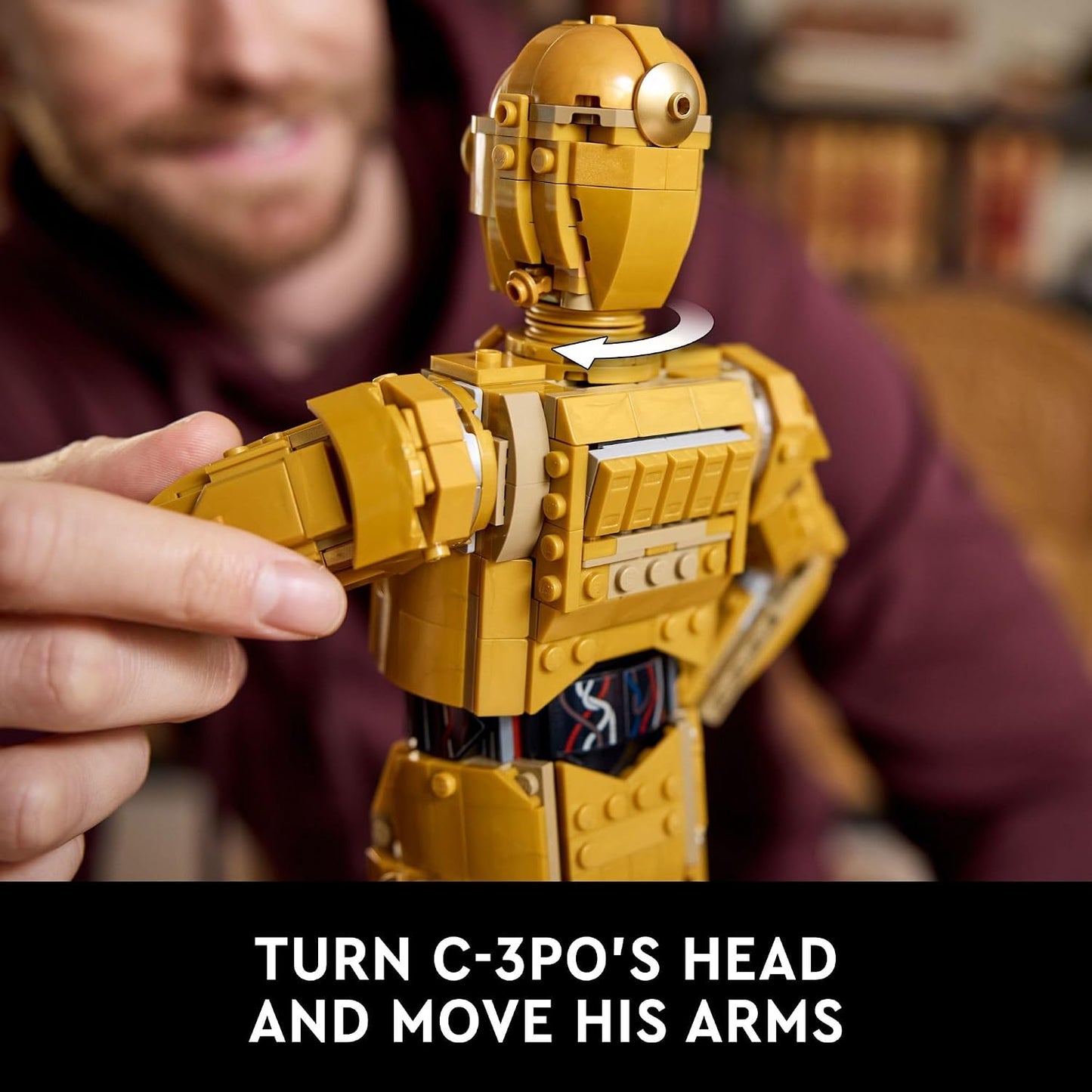 LEGO Star Wars C-3PO Figura de droide construible, modelo de constr...