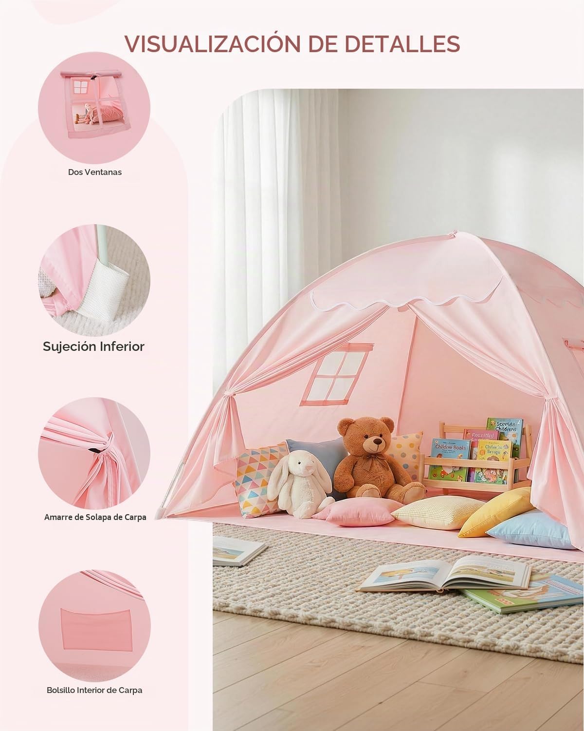 Sumbababy - Tienda de campaña de cama matrimonial para niños en int...