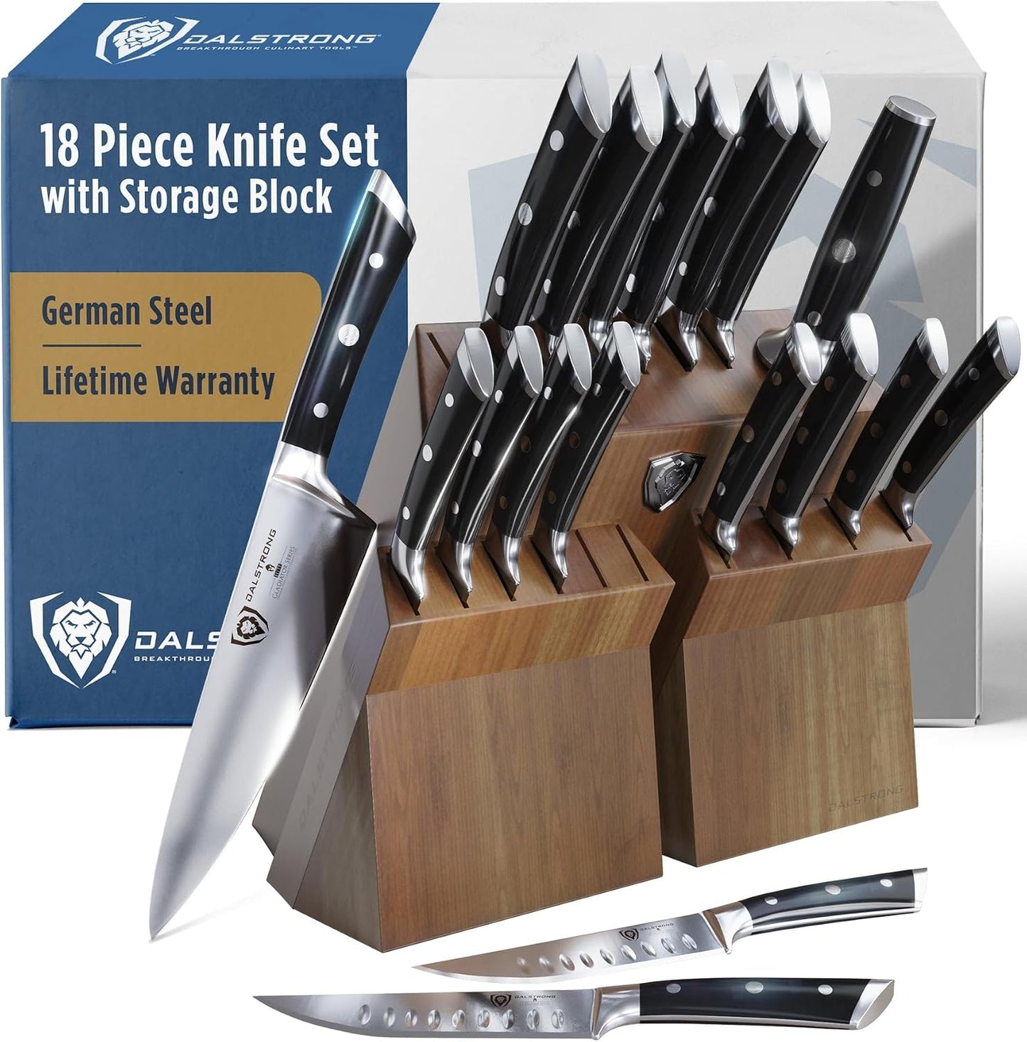 DALSTRONG Gladiator Series Elite - Juego de cuchillos de acero inox...