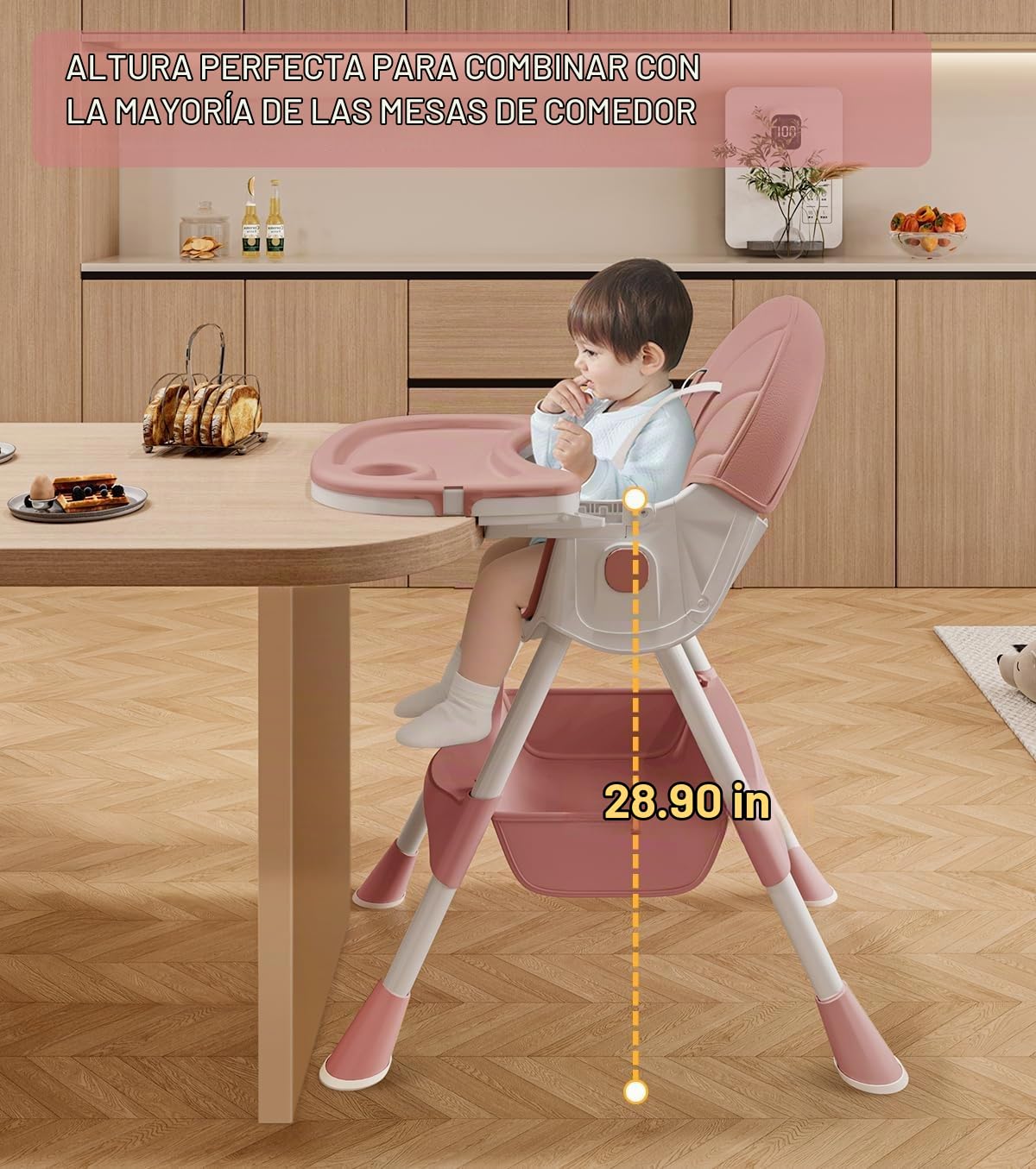 Silla alta para bebé, sillas altas 5 en 1 para bebés y niños pequeñ...